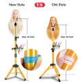 Luxurious Gold Wig Stand Tripod With Multi-functional Tray